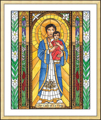 Wall Frame Gold - Our Lady of La Vang by B. Nippert