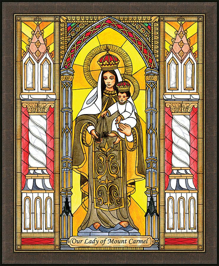 Wall Frame Espresso - Our Lady of Mt. Carmel by B. Nippert
