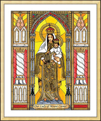 Wall Frame Gold - Our Lady of Mt. Carmel by B. Nippert