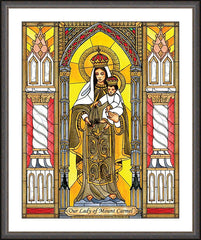 Wall Frame Espresso - Our Lady of Mt. Carmel by B. Nippert