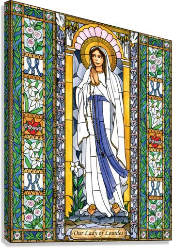 Canvas Print - Our Lady of Lourdes by B. Nippert