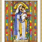 Wall Frame Gold, Matted - Our Lady of the Rosary by B. Nippert