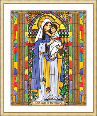 Wall Frame Gold - Our Lady of the Rosary by B. Nippert