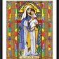 Wall Frame Black, Matted - Our Lady of the Rosary by B. Nippert