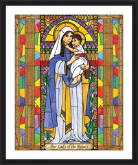 Wall Frame Black - Our Lady of the Rosary by B. Nippert