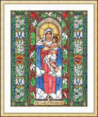 Wall Frame Gold - Our Lady of Schoenstatt by B. Nippert