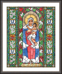 Wall Frame Espresso - Our Lady of Schoenstatt by B. Nippert