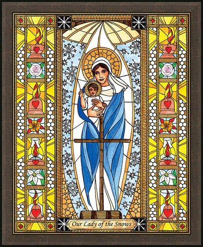 Wall Frame Espresso - Our Lady of the Snows by B. Nippert