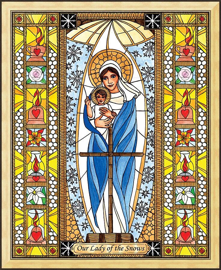 Wall Frame Gold - Our Lady of the Snows by Brenda Nippert - Trinity Stores