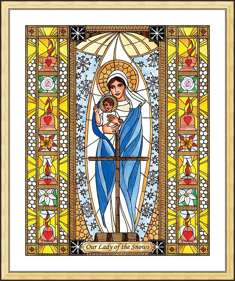 Wall Frame Gold, Matted - Our Lady of the Snows by Brenda Nippert - Trinity Stores