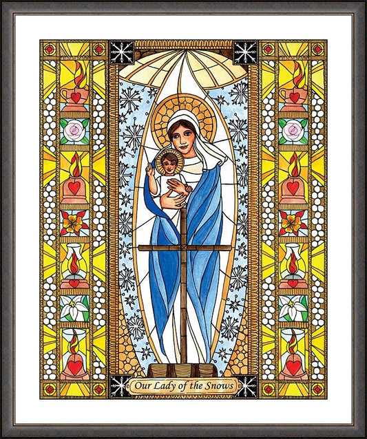 Wall Frame Espresso, Matted - Our Lady of the Snows by B. Nippert