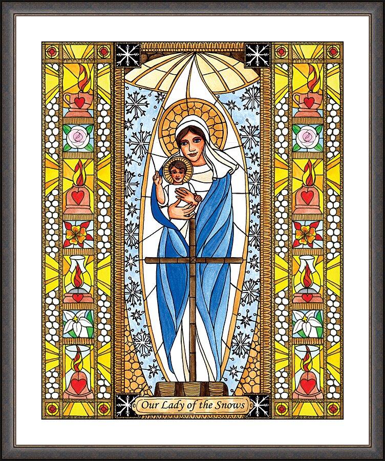Wall Frame Espresso, Matted - Our Lady of the Snows by Brenda Nippert - Trinity Stores