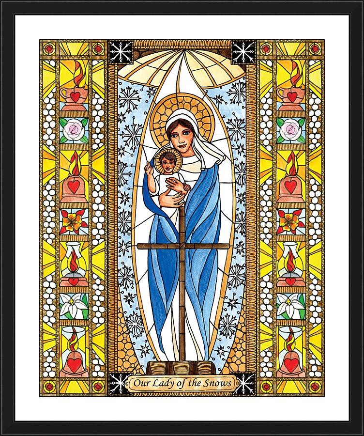 Wall Frame Black, Matted - Our Lady of the Snows by Brenda Nippert - Trinity Stores