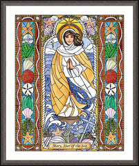 Wall Frame Espresso - Our Lady Star of the Sea by B. Nippert