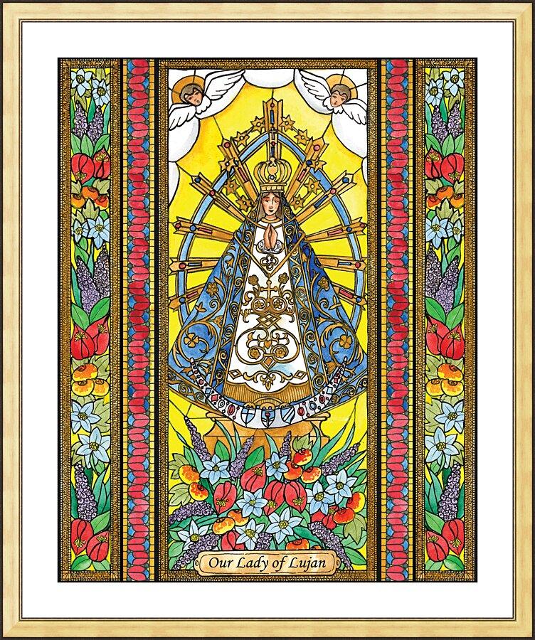 Wall Frame Gold, Matted - Our Lady of Lujan by B. Nippert