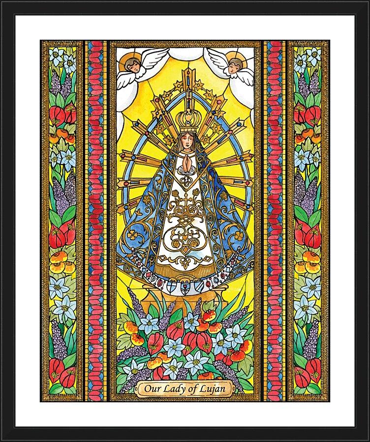 Wall Frame Black, Matted - Our Lady of Lujan by Brenda Nippert - Trinity Stores