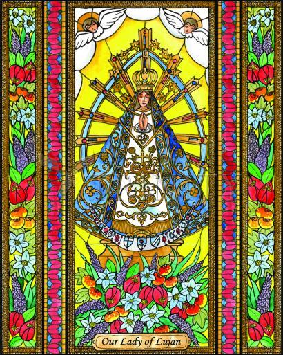 Wall Frame Black, Matted - Our Lady of Lujan by B. Nippert