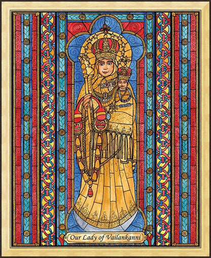 Wall Frame Gold - Our Lady of Vailankanni by Brenda Nippert - Trinity Stores