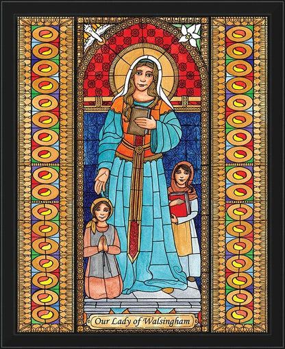 Wall Frame Black - Our Lady of Walsingham by B. Nippert