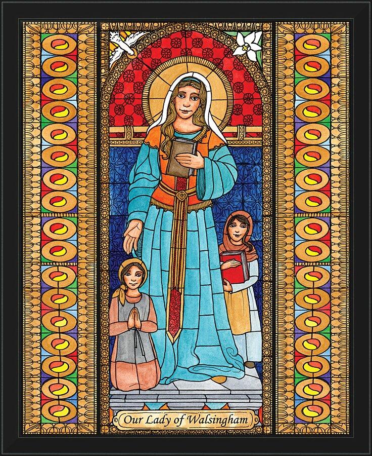 Wall Frame Black - Our Lady of Walsingham by Brenda Nippert - Trinity Stores
