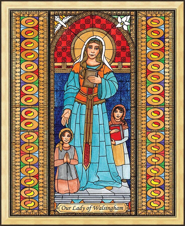 Wall Frame Gold - Our Lady of Walsingham by Brenda Nippert - Trinity Stores