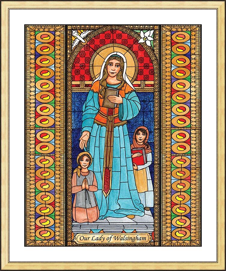 Wall Frame Gold, Matted - Our Lady of Walsingham by Brenda Nippert - Trinity Stores