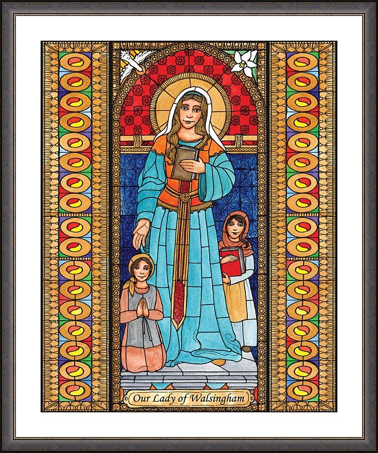 Wall Frame Espresso, Matted - Our Lady of Walsingham by B. Nippert