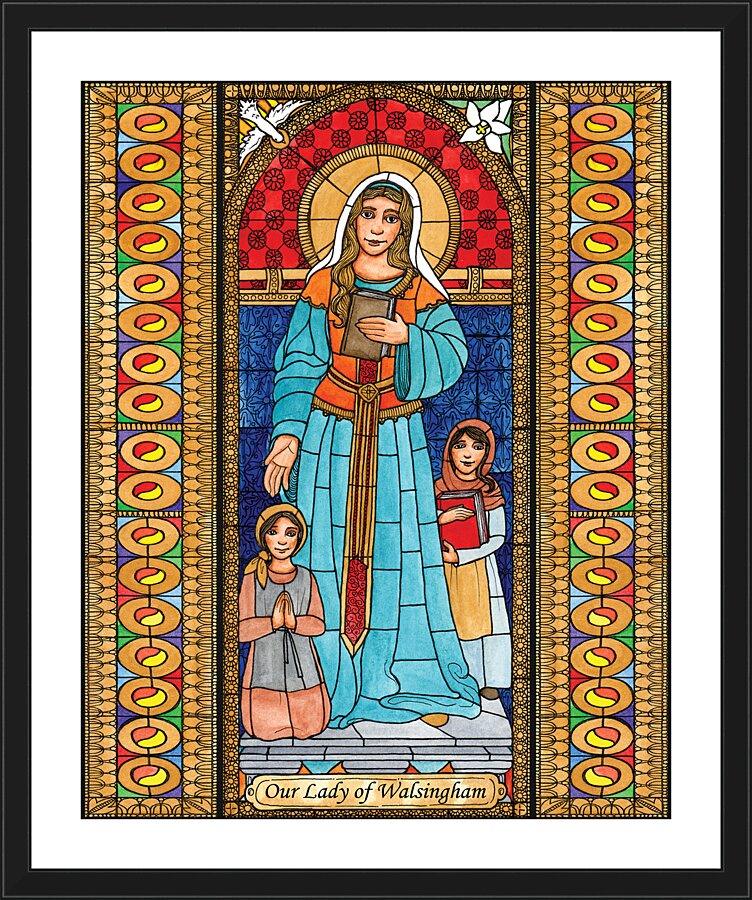 Wall Frame Black, Matted - Our Lady of Walsingham by B. Nippert