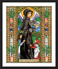 Wall Frame Black - St. Elizabeth Ann Seton by B. Nippert