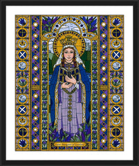 Wall Frame Black - St. Margaret of Scotland by B. Nippert