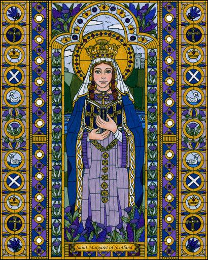 Wall Frame Espresso, Matted - St. Margaret of Scotland by Brenda Nippert - Trinity Stores