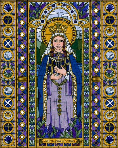 Wall Frame Gold, Matted - St. Margaret of Scotland by Brenda Nippert - Trinity Stores