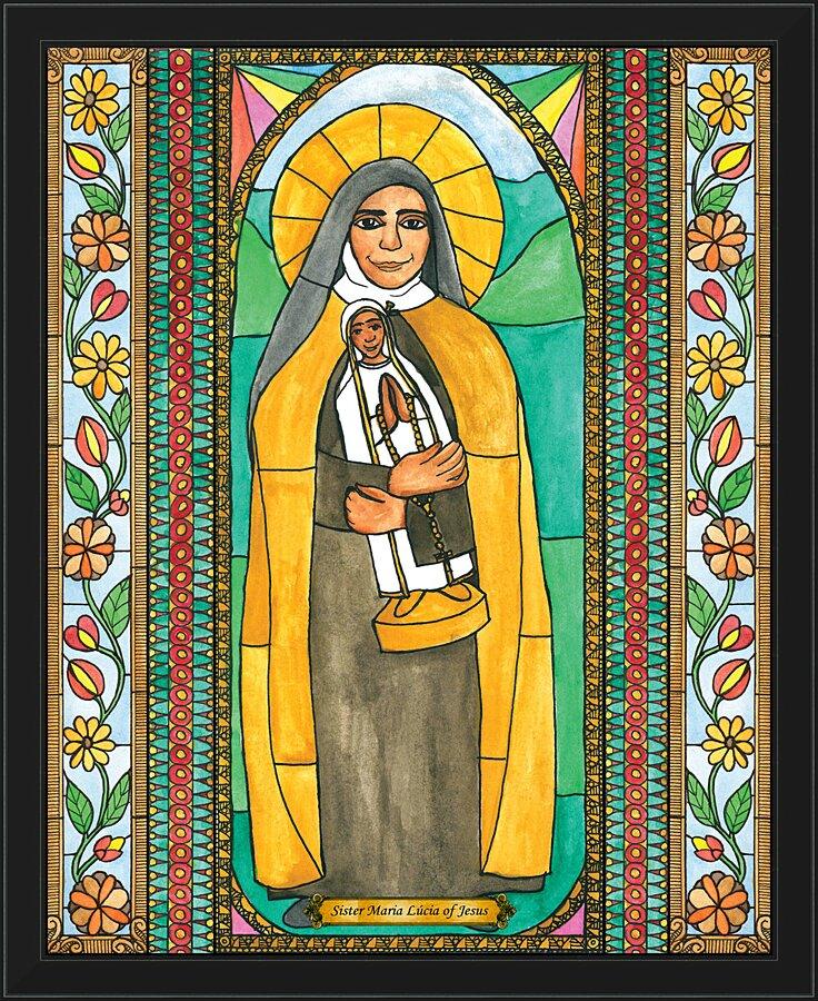 Wall Frame Black - St. Maria Lucia of Jesus by Brenda Nippert - Trinity Stores