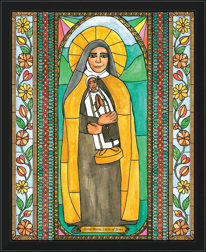Wall Frame Black - St. Maria Lucia of Jesus by Brenda Nippert - Trinity Stores