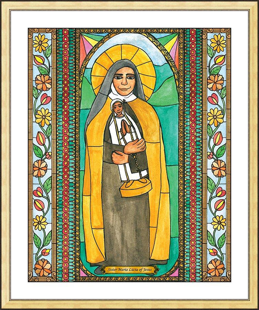 Wall Frame Gold, Matted - St. Maria Lucia of Jesus by B. Nippert