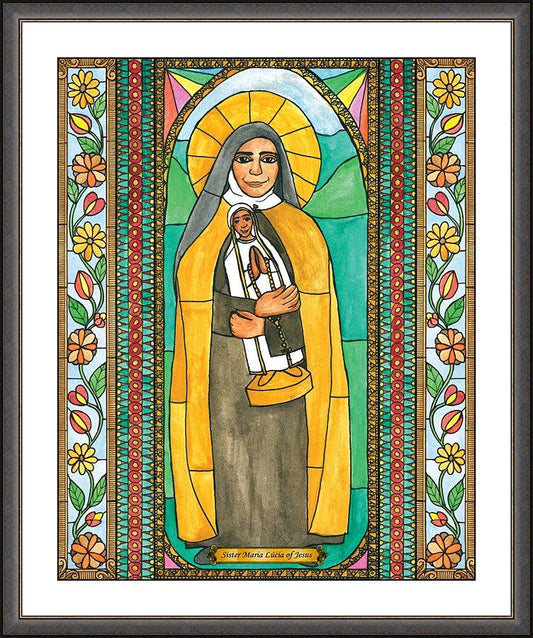 Wall Frame Espresso, Matted - St. Maria Lucia of Jesus by B. Nippert