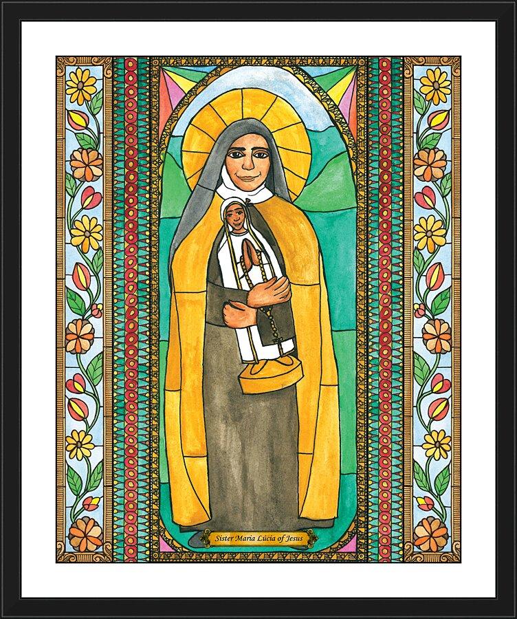 Wall Frame Black, Matted - St. Maria Lucia of Jesus by Brenda Nippert - Trinity Stores