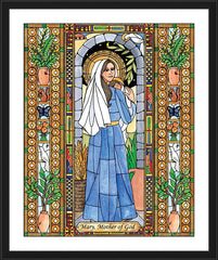 Wall Frame Black - Mary, Mother of God by B. Nippert