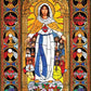 Wall Frame Espresso, Matted - Mary, Mother of Mercy by Brenda Nippert - Trinity Stores