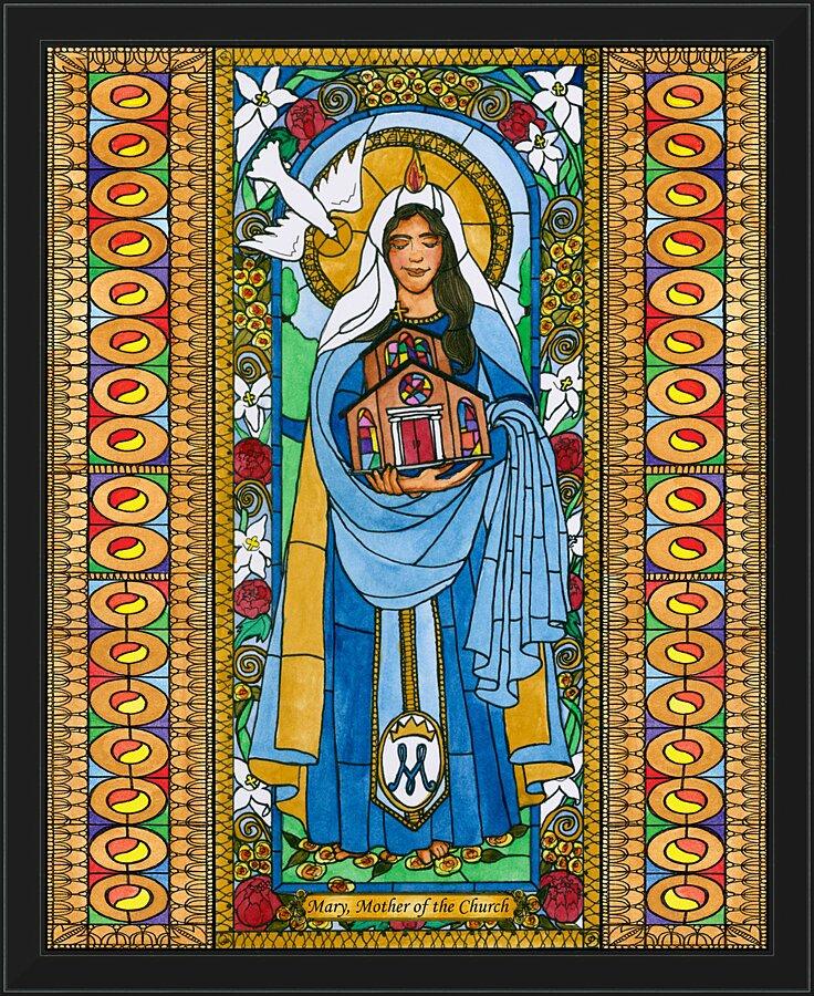 Wall Frame Black - Mary, Mother of the Church by Brenda Nippert - Trinity Stores