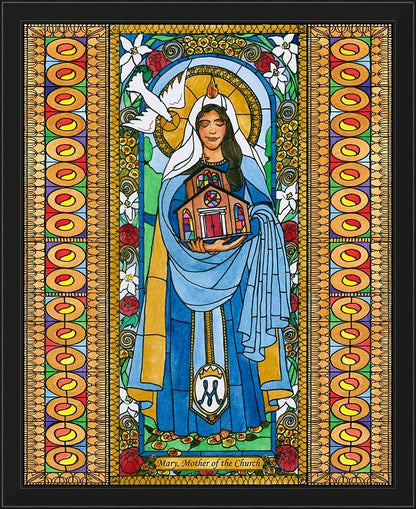Wall Frame Black - Mary, Mother of the Church by Brenda Nippert - Trinity Stores