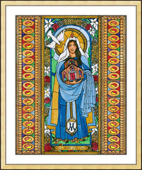 Wall Frame Gold - Mary, Mother of the Church by B. Nippert