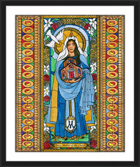 Wall Frame Black - Mary, Mother of the Church by B. Nippert