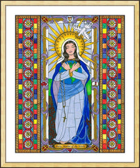 Wall Frame Gold - Mary, Mother of the World by B. Nippert
