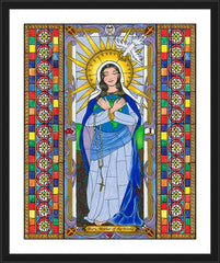 Wall Frame Black - Mary, Mother of the World by B. Nippert
