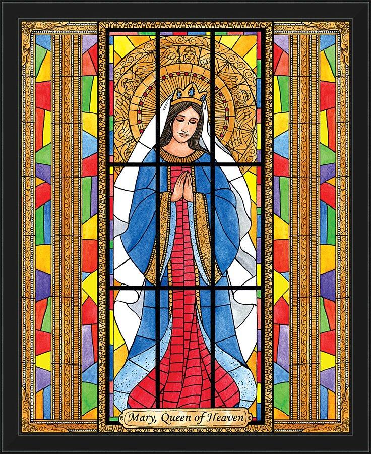 Wall Frame Black - Mary, Queen of Heaven by B. Nippert