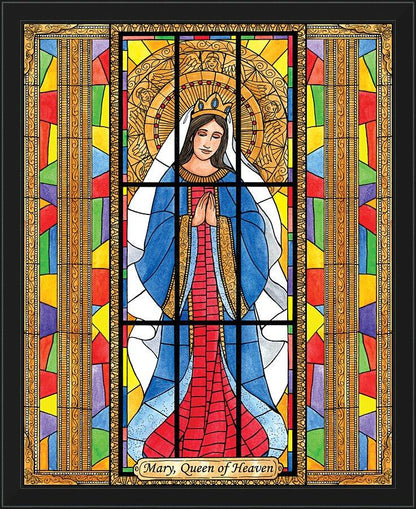 Wall Frame Black - Mary, Queen of Heaven by Brenda Nippert - Trinity Stores