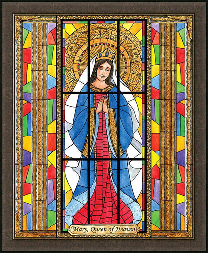 Wall Frame Espresso - Mary, Queen of Heaven by B. Nippert