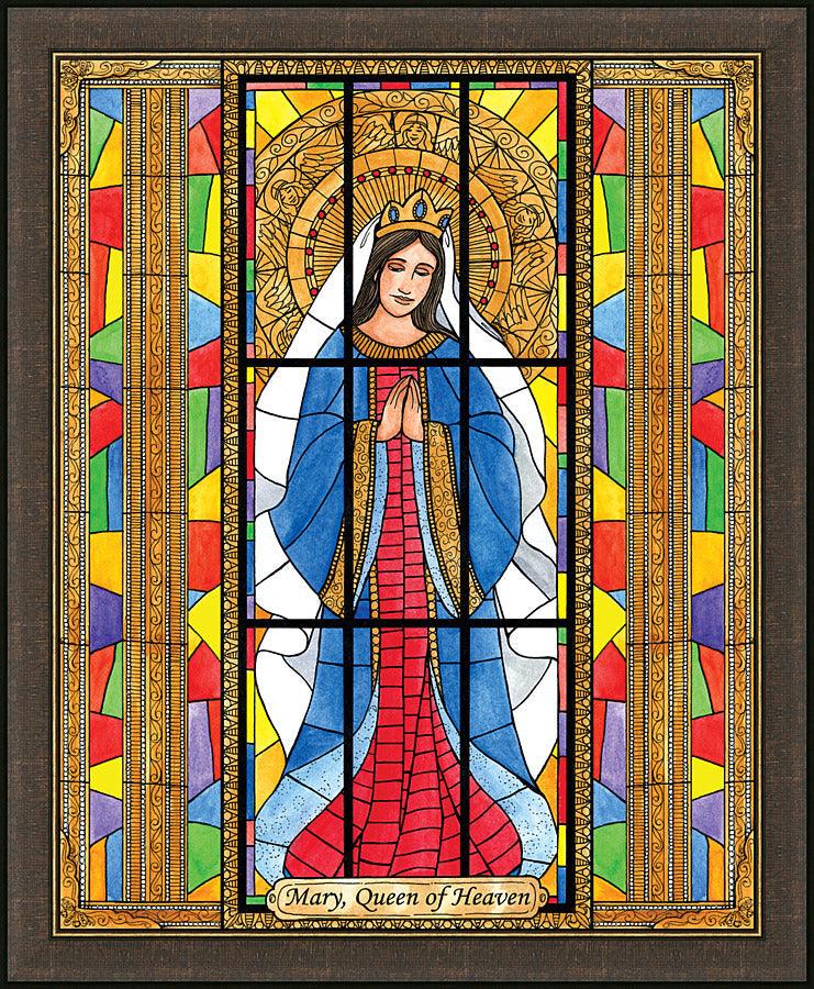 Wall Frame Espresso - Mary, Queen of Heaven by Brenda Nippert - Trinity Stores