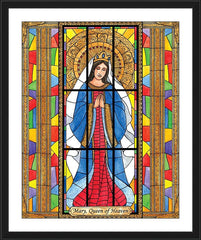 Wall Frame Black - Mary, Queen of Heaven by B. Nippert